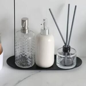 NWOT, Black Bathroom Countertop Tray